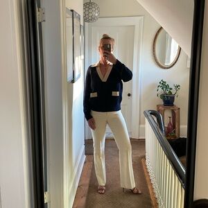 J McLaughlin Silk blend trouser with a slight flare